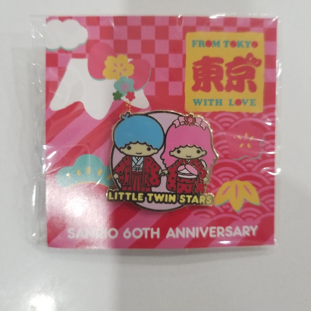 Sanrio 60th Anniv. Dec. FOTM Pin Little Twin Stars